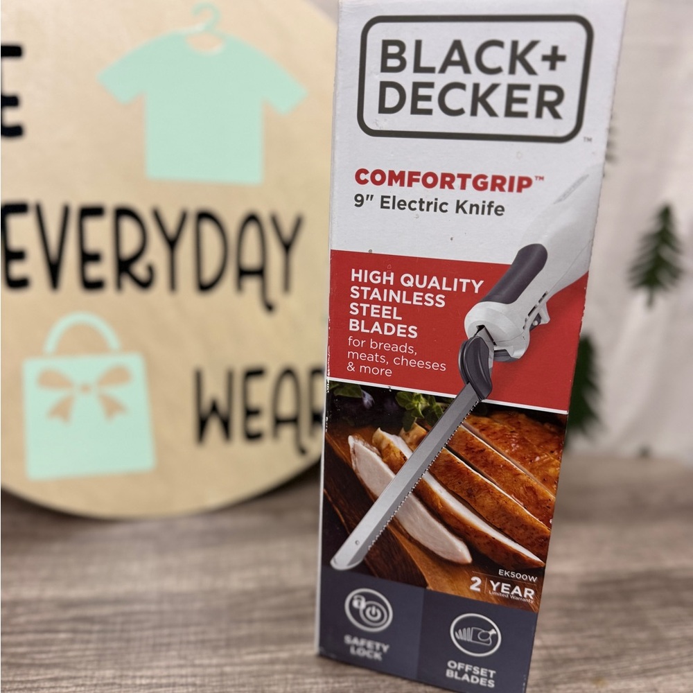 Black & Decker ComfortGrip 9" Electric Knife with Stainless Steel Blades